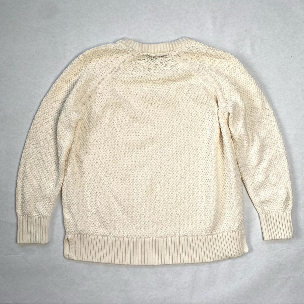 Old Navy Women’s Cream Textured Pullover Tunic Sweater Crew Neck Size S - Picture 4 of 11